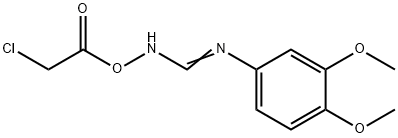 Acetic acid, 2-chloro-, [(3,4-dimethoxyphenyl)iminomethyl]azanyl ester 结构式