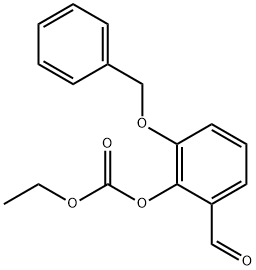 Carbonic acid, ethyl 2-formyl-6-(phenylmethoxy)phenyl ester 结构式