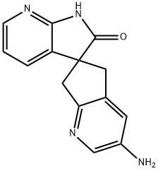 Spiro[6H-cyclopenta[b]pyridine-6,3'-[3H]pyrrolo[2,3-b]pyridin]-2'(1'H)-one, 3-amino-5,7-dihydro- 结构式