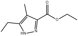 5-乙基-4-甲基-1H-吡唑-3-甲酸乙酯 结构式