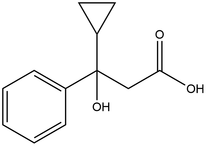 3-环丙基-3-羟基-3-苯基丙酸 结构式