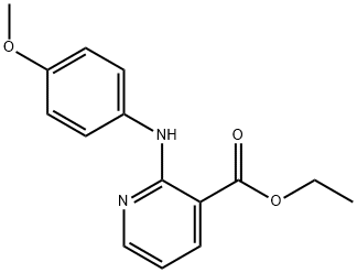 3-Pyridinecarboxylic acid, 2-[(4-methoxyphenyl)amino]-, ethyl ester 结构式