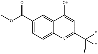 6-Quinolinecarboxylic acid, 4-hydroxy-2-(trifluoromethyl)-, methyl ester 结构式