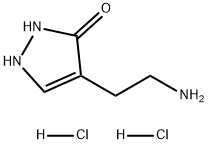 4-(2-氨乙基)-1,2-二氢-3H-吡唑-3-酮二盐酸盐 结构式