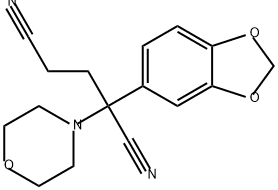 Pentanedinitrile, 2-(1,3-benzodioxol-5-yl)-2-(4-morpholinyl)- 结构式