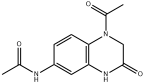 Acetamide, N-?(1-?acetyl-?1,?2,?3,?4-?tetrahydro-?3-?oxo-?6-?quinoxalinyl)?- 结构式