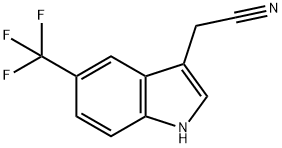 2-(5-(三氟甲基)-1H-吲哚-3-基)乙腈 结构式