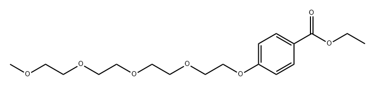 4-(3,6,9,12-tetraoxaheptyloxy)benzoic acid ethyl ester 结构式