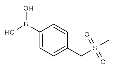 Boronic acid, B-[4-[(methylsulfonyl)methyl]phenyl]- 结构式