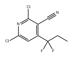 3-Pyridinecarbonitrile, 2,6-dichloro-4-(1,1-difluoropropyl)- 结构式