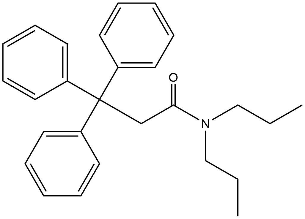 β,β-Diphenyl-N,N-dipropylbenzenepropanamide 结构式