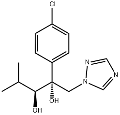 2,3-Pentanediol, 2-(4-chlorophenyl)-4-methyl-1-(1H-1,2,4-triazol-1-yl)-, (R*,S*)- (9CI) 结构式