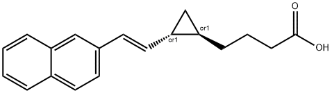 8-(2-naphthyl)-5,6-trans-5,6-methano-7-octenoic acid 结构式