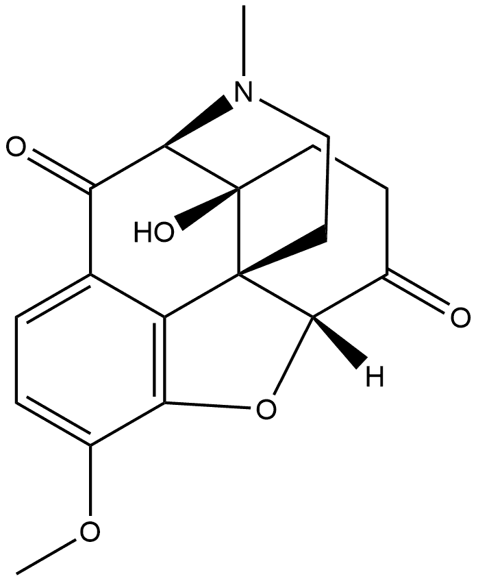 Morphinan-6,10-dione, 4,5-epoxy-14-hydroxy-3-methoxy-17-methyl-, (5α)- 结构式