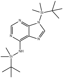 N,9-Bis(tert-butyldimethylsilyl)-9H-purin-6-amine 结构式