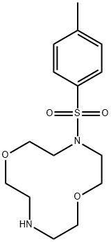 1,7-Dioxa-4,10-diazacyclododecane, 4-[(4-methylphenyl)sulfonyl]- 结构式