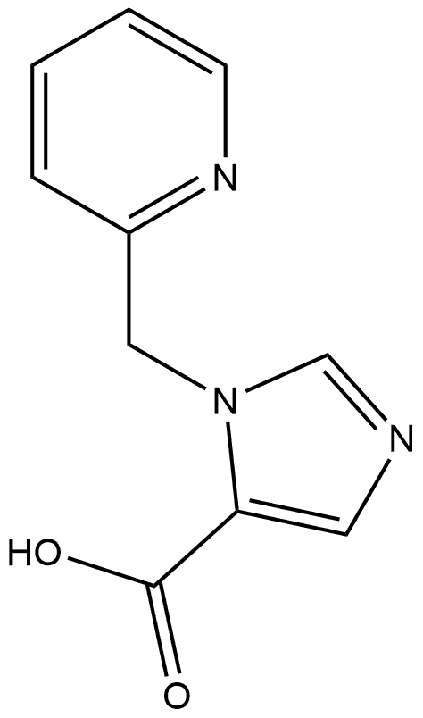 1-(吡啶-2-基甲基)-1H-咪唑-5-羧酸 结构式