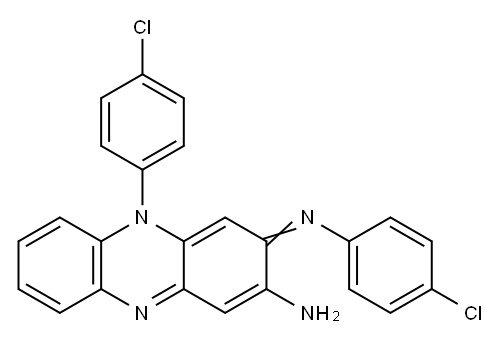 2-Phenazinamine, 5-(4-chlorophenyl)-3-[(4-chlorophenyl)imino]-3,5-dihydro- 结构式