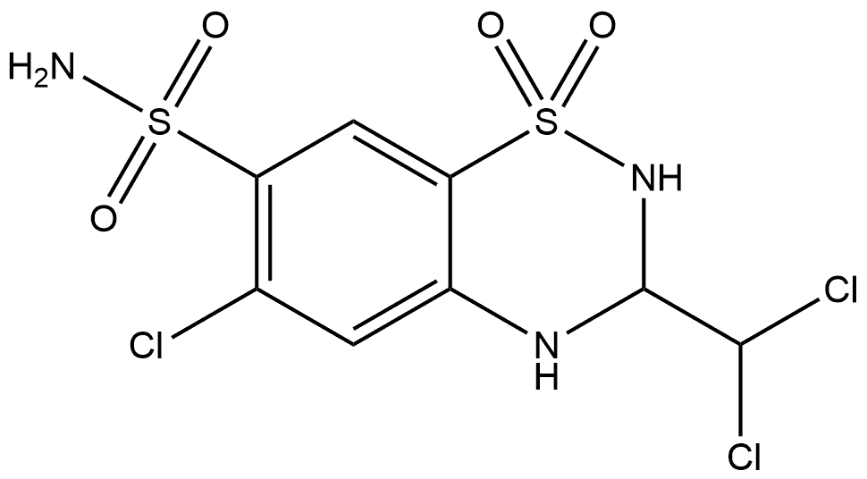 trichlormethiazide 结构式