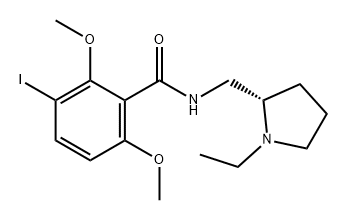 Benzamide, N-[[(2S)-1-ethyl-2-pyrrolidinyl]methyl]-3-iodo-2,6-dimethoxy- 结构式