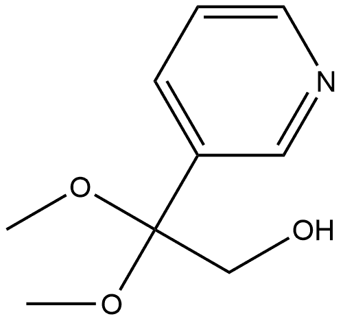 3-Pyridineethanol, b,b-dimethoxy-
 结构式