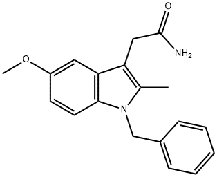 1H-Indole-3-acetamide, 5-methoxy-2-methyl-1-(phenylmethyl)- 结构式