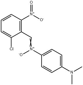 (NZ)-N-[(2-chloro-6-nitrophenyl)methylidene]-4-(dimethylamino)-N-oxidoanilinium 结构式