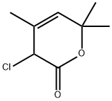 2H-Pyran-2-one, 3-chloro-3,6-dihydro-4,6,6-trimethyl- 结构式