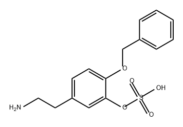 Phenol, 5-(2-aminoethyl)-2-(phenylmethoxy)-, 1-(hydrogen sulfate) 结构式