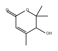 2H-Pyran-2-one, 5,6-dihydro-5-hydroxy-4,6,6-trimethyl- 结构式