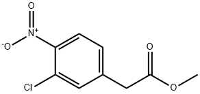 Benzeneacetic acid, 3-chloro-4-nitro-, methyl ester 结构式