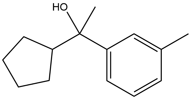 α-Cyclopentyl-α,3-dimethylbenzenemethanol 结构式