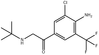 Ethanone, 1-[4-amino-3-chloro-5-(trifluoromethyl)phenyl]-2-[(1,1-dimethylethyl)amino]- 结构式