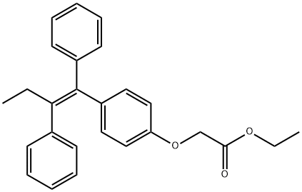 Acetic acid, [4-(1,2-diphenyl-1-butenyl)phenoxy]-, ethyl ester, (Z)- (9CI) 结构式