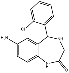 7-氨基-5-(2-氯苯基)-1,3-二氢-2H-苯并[E][1,4]二氮杂-2-酮 结构式