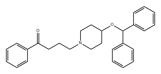 1-Butanone, 4-[4-(diphenylmethoxy)-1-piperidinyl]-1-phenyl- 结构式