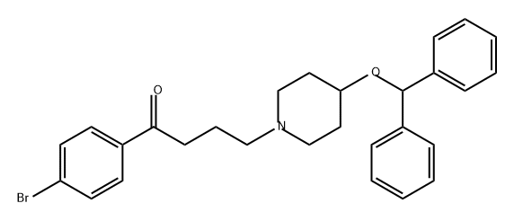 1-Butanone, 1-(4-bromophenyl)-4-[4-(diphenylmethoxy)-1-piperidinyl]- 结构式