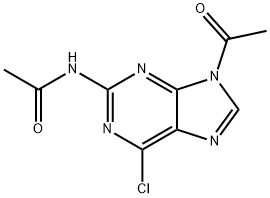 N-(9-Acetyl-6-chloro-9H-purin-2-yl)acetamide 结构式