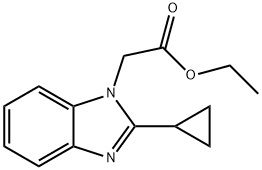 1H-Benzimidazole-1-acetic acid, 2-cyclopropyl-, ethyl ester 结构式