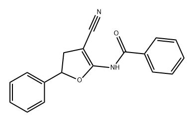 Benzamide, N-(3-cyano-4,5-dihydro-5-phenyl-2-furanyl)- 结构式