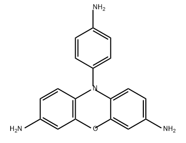 10H-Phenoxazine-3,7-diamine, 10-(4-aminophenyl)- 结构式
