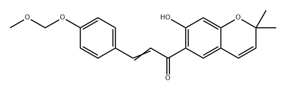2-Propen-1-one, 1-(7-hydroxy-2,2-dimethyl-2H-1-benzopyran-6-yl)-3-[4-(methoxymethoxy)phenyl]- 结构式
