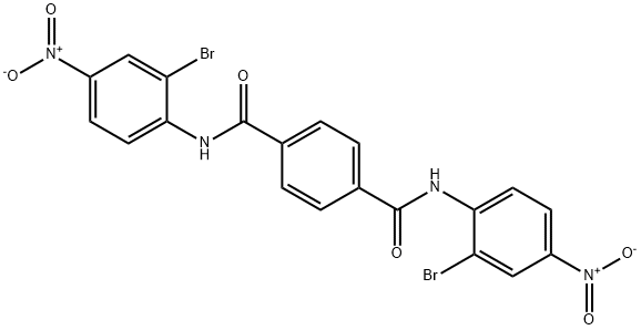 N~1~,N~4~-bis{2-bromo-4-nitrophenyl}terephthalamide 结构式