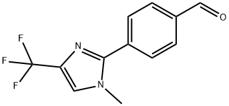 4-(1-甲基-4-(三氟甲基)-1H-咪唑-2-基)苯(甲)醛 结构式