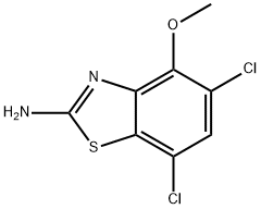 2-Benzothiazolamine, 5,7-dichloro-4-methoxy- 结构式