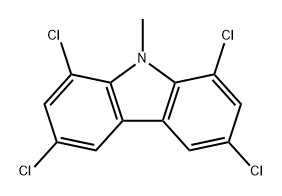 1,3,6,8-四氯-9-甲基-9H-咔唑 结构式