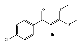 2-Propen-1-one, 2-bromo-1-(4-chlorophenyl)-3,3-bis(methylthio)- 结构式