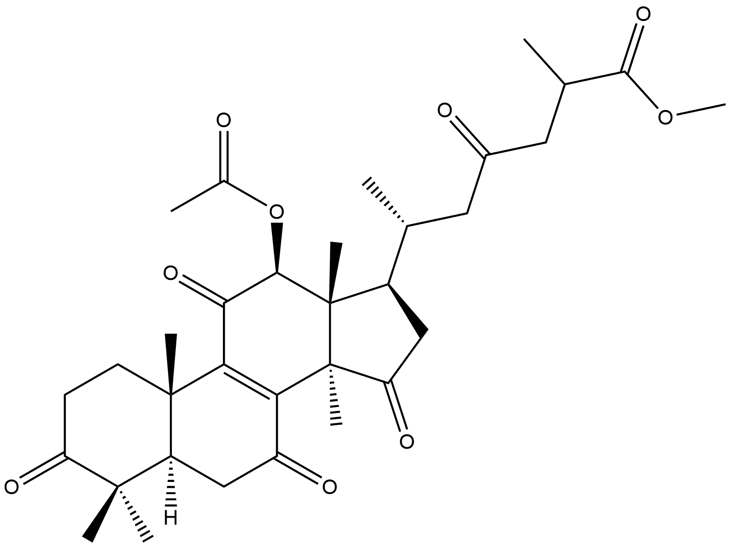 灵芝酸F甲酯 结构式