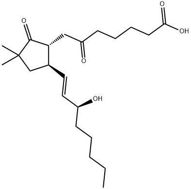10,10-Dimethyl-11-deoxy-6-keto-PGE1 结构式