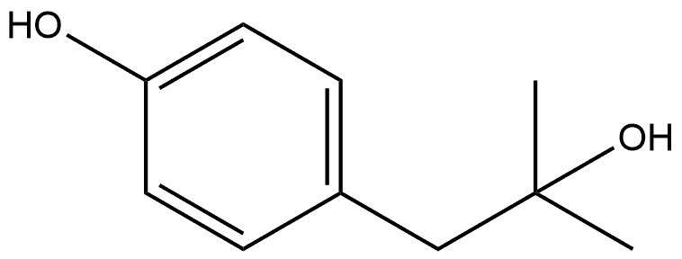 4-(2-羟基-2-甲基丙基)苯酚 结构式